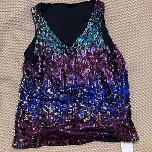 Men’s Sequin Sleeveless Tank Top - Multicolor